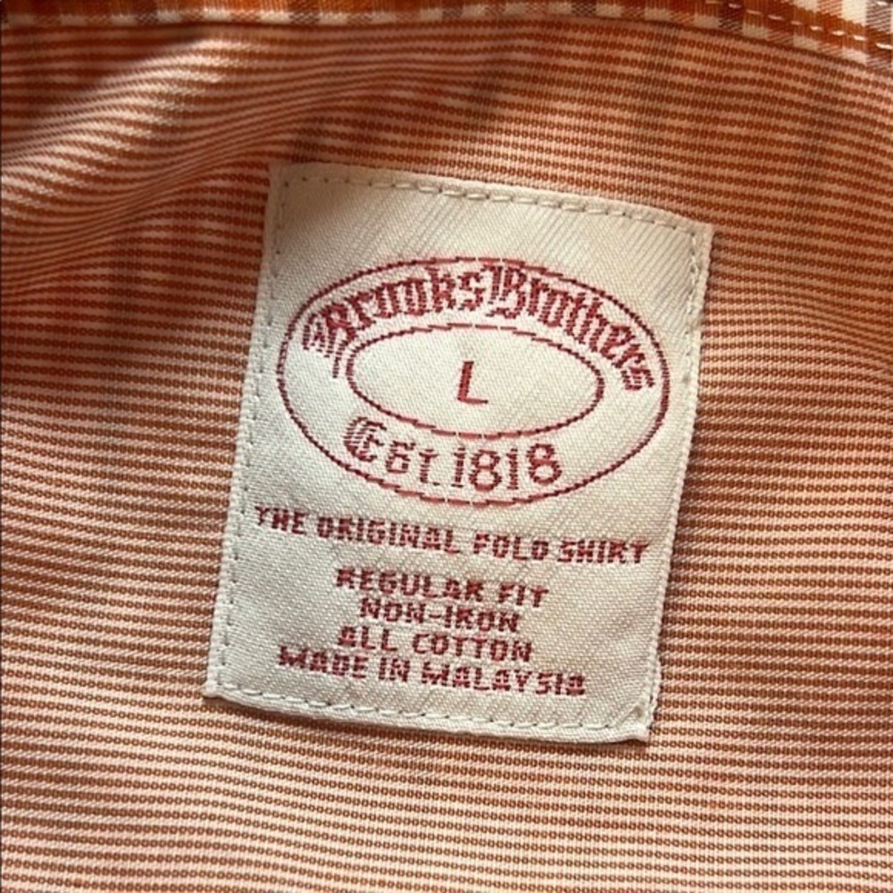 Brooks Brothers Non-Iron Plaid Button Down‎ Shirt Regular Fit Dress Shirt L - Picture 2 of 9